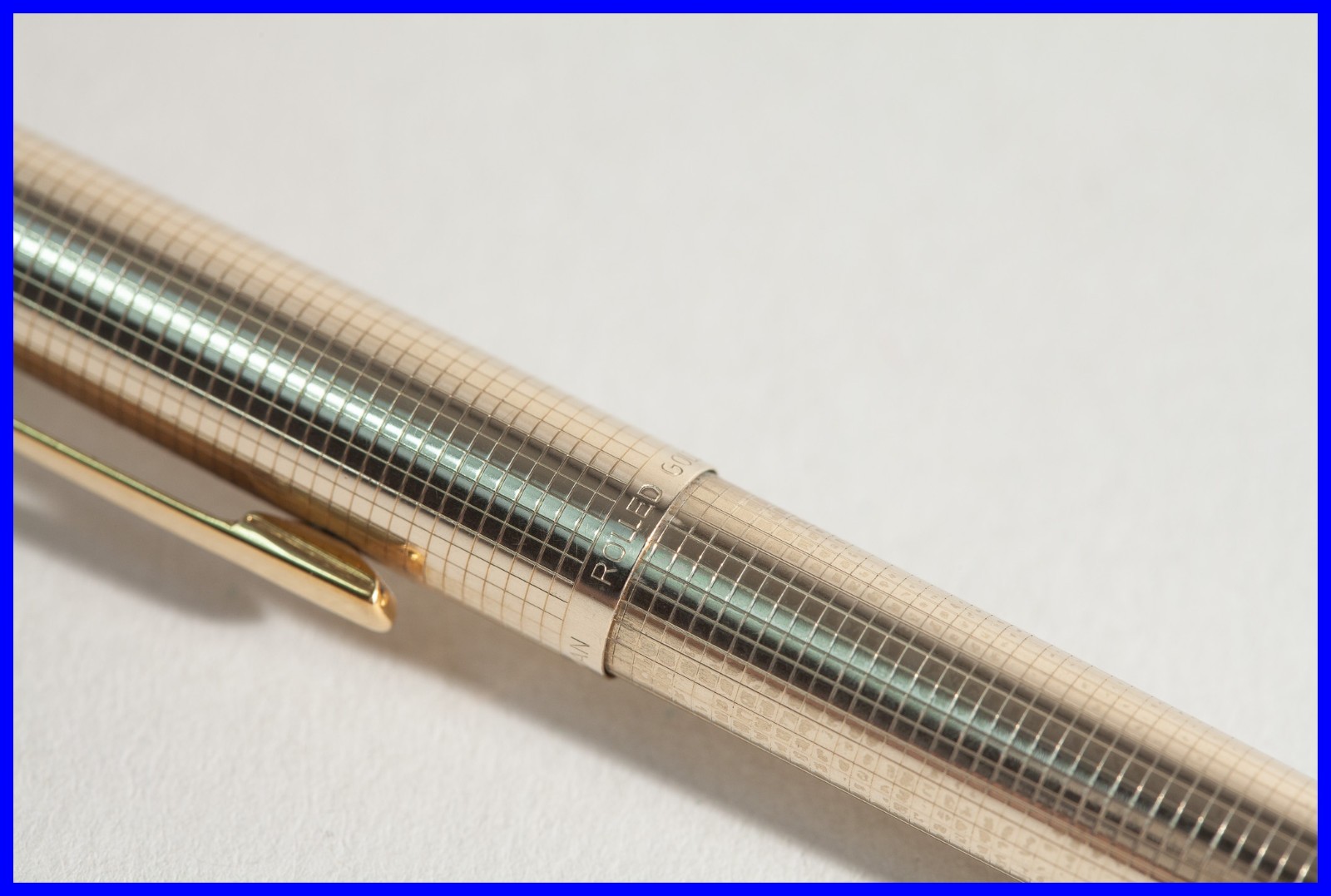 1971s PELIKAN 60 Ballpoint Pen Cross Hatch Design ROLLED GOLD