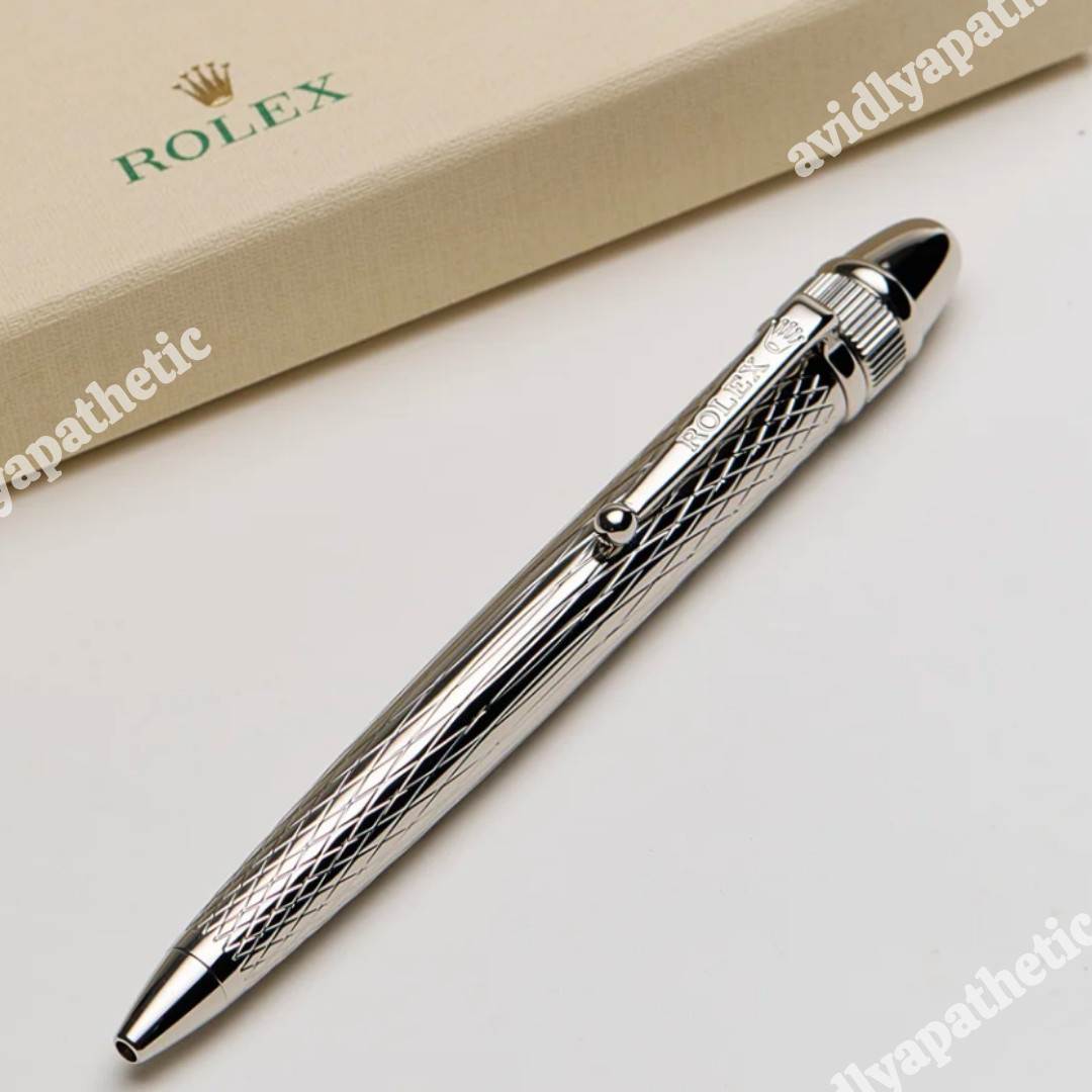 HOT Rolex Silver Diamond Style Palladium Finish Ballpoint Pen – New in Box
