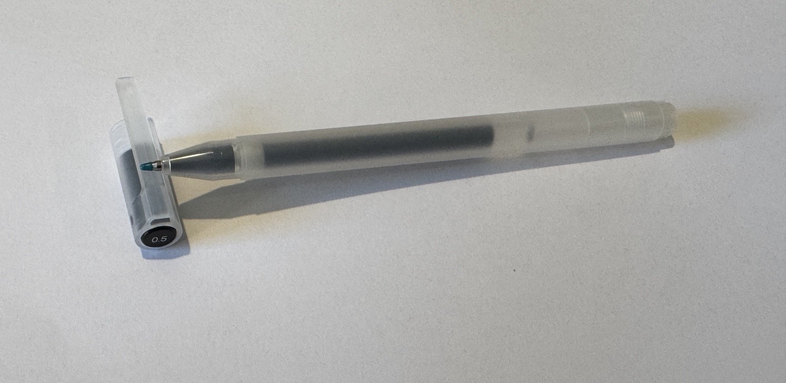 Muji Gel Ink 0.5mm Ballpoint Pen Cap Type – Black