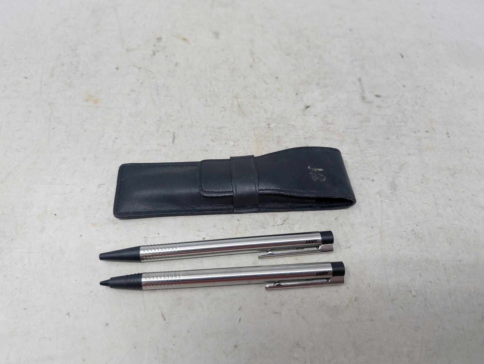 LAMY Stainless Steel Pen Set Ballpoint + Mechanical Pencil w/ Case (75)