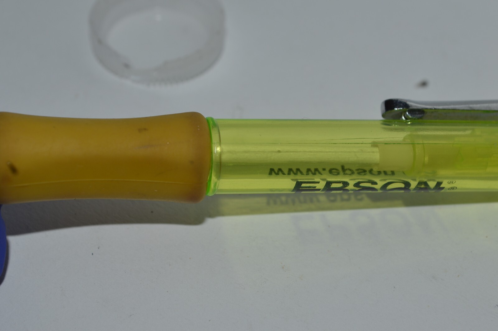 EPSON Promotional Ballpoint Pen Ergonomic Grip Lt Green Translucent Tested