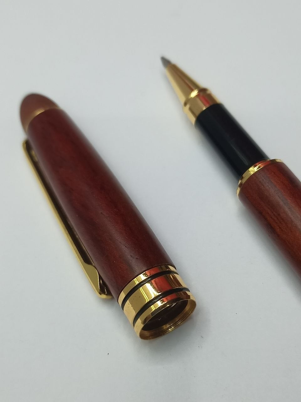 Vintage Soviet wooden ballpoint pen Unused since 1990 Prestigious appearance