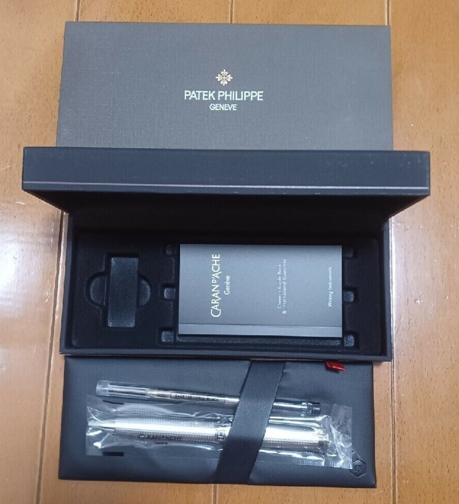 PATEK PHILIPPE Caran d’Ache Novelty Silver Lattice Ballpoint Pen wz/Box&Refill