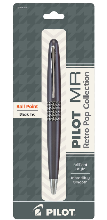 New Pilot MR Retro Pop Collection Premium Ballpoint Pen Medium Point 1.0 mm Gray
