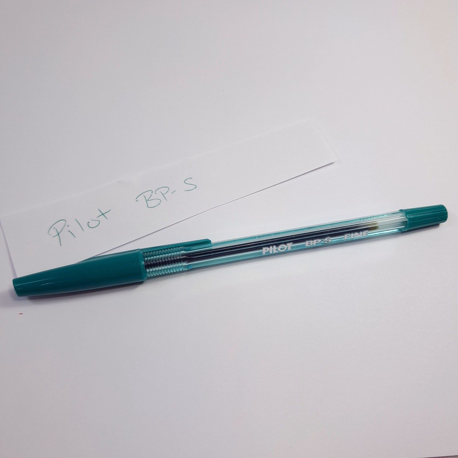 Vintage Pilot BPS BP-S Ballpoint Pen Green Fine Point Ball point capped clear