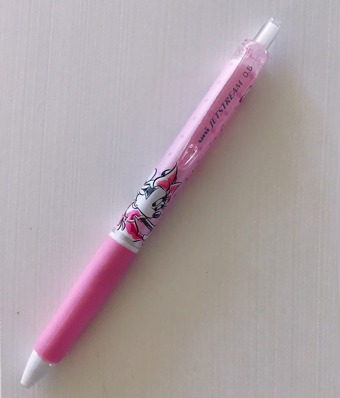 Uni Disney Minnie Mouse Jetstream Ballpoint Pen with Rubber Grip 0.5mm Black Ink
