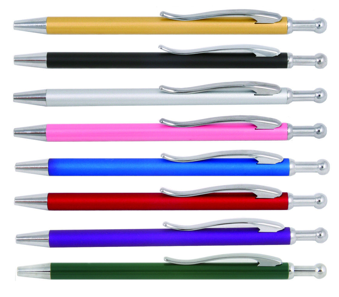 SLIM CLICK BALLPOINT PEN ( 8 PENS PER PACK)
