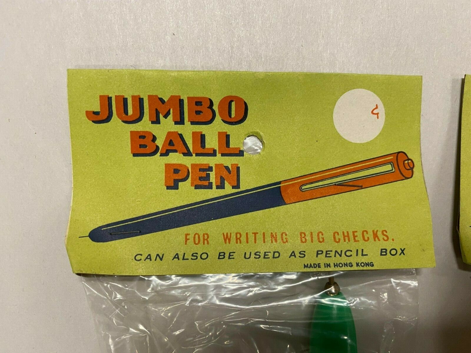 PAIR OF 1960s GIANT FOOT LONG Novelty Pen and Pencil Box Made in Hong Kong