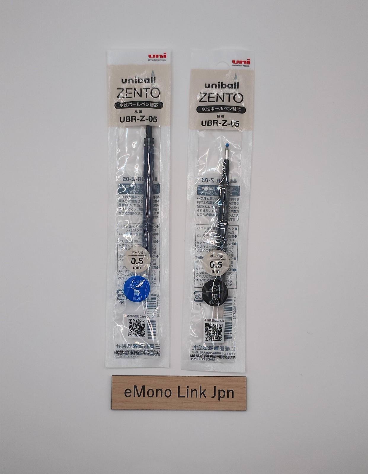 MITSUBISHI uniball ZENTO Signature Model 0.7mm Gold + 0.5mm Refills Black & Blue