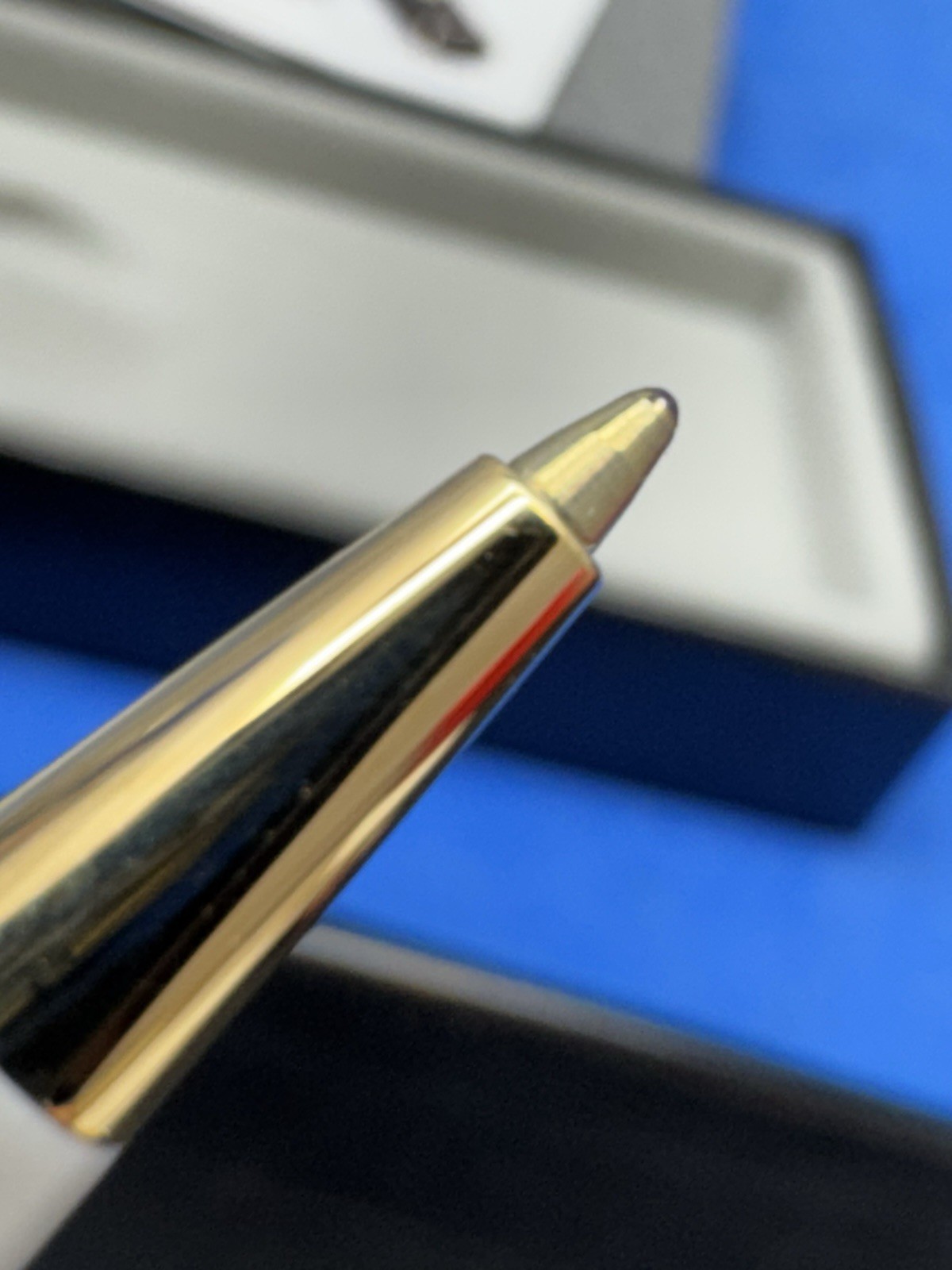 Vintage Quill Gold Trim Ballpoint Pen – Made in USA – w/ Original Box & Card