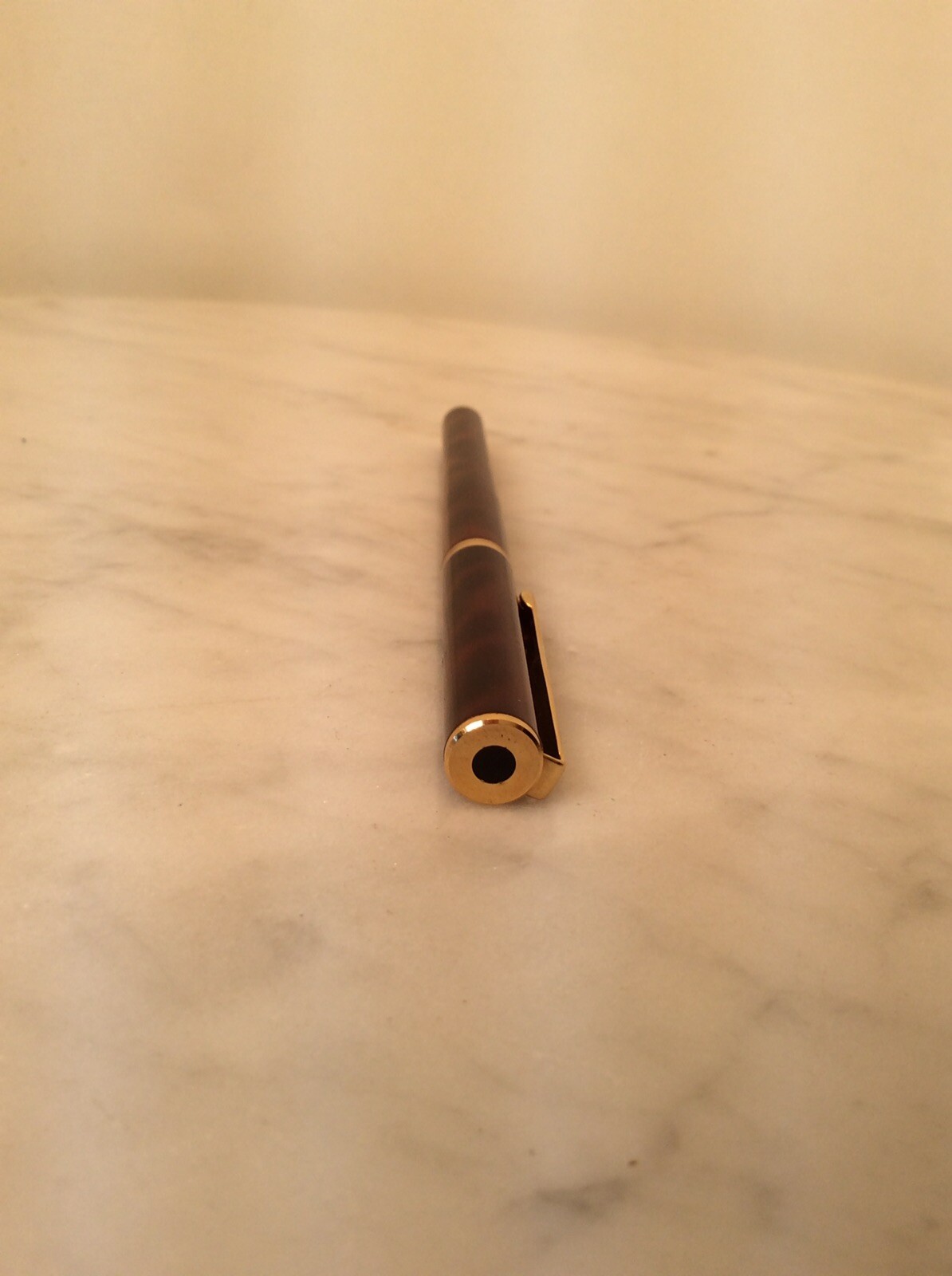 Vintage RONSON Ballpoint Pen Brown Marble Germany