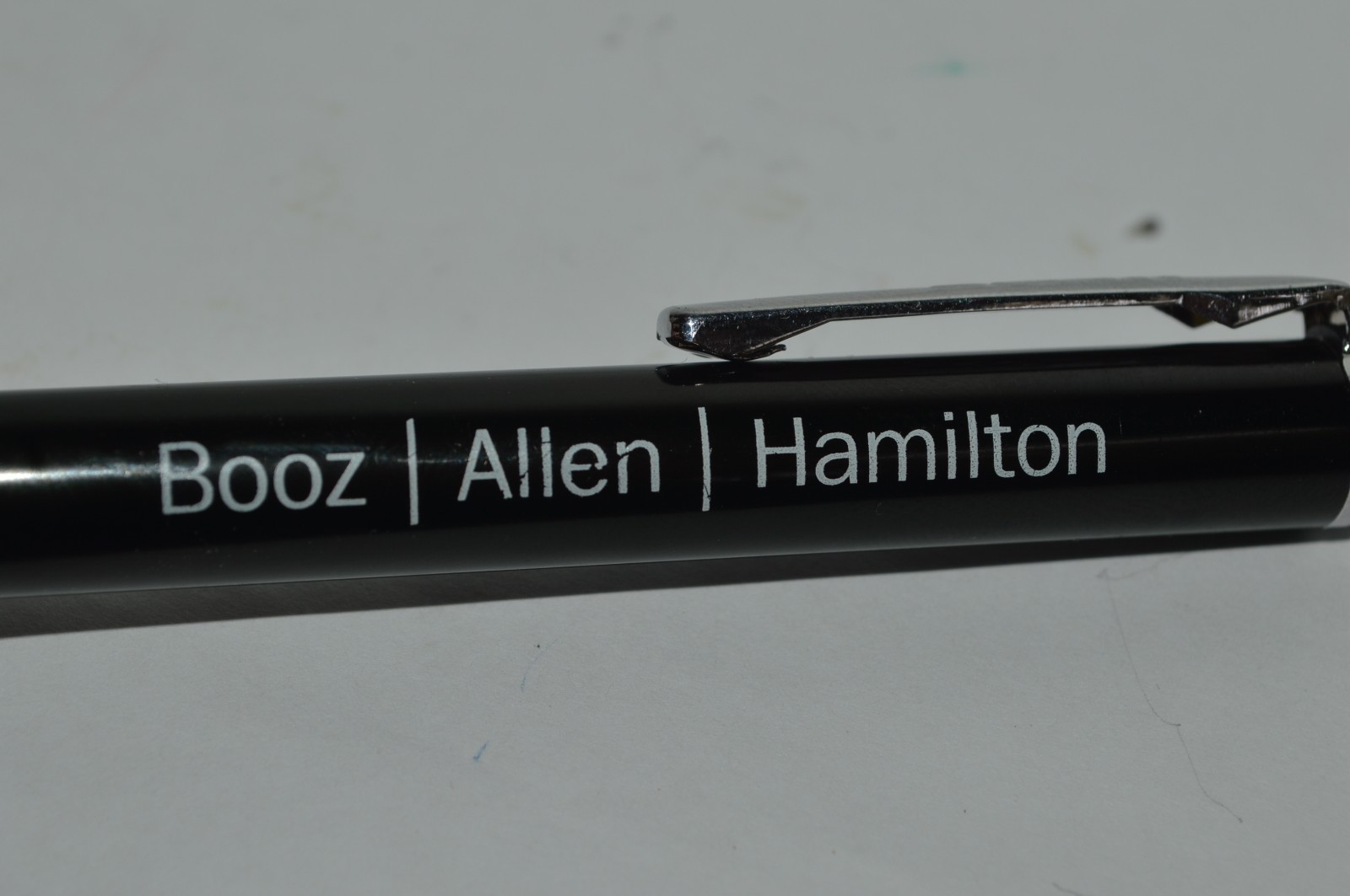 ZOOM Ballpoint Pen & Rubber Stylus Booz Allen Hamilton Promotional Tested 1990s