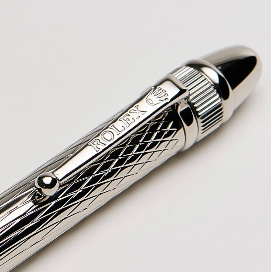 ROLEX Vintage Style Palladium Finish Ballpoint Pen New Boxed AD VIP Gift