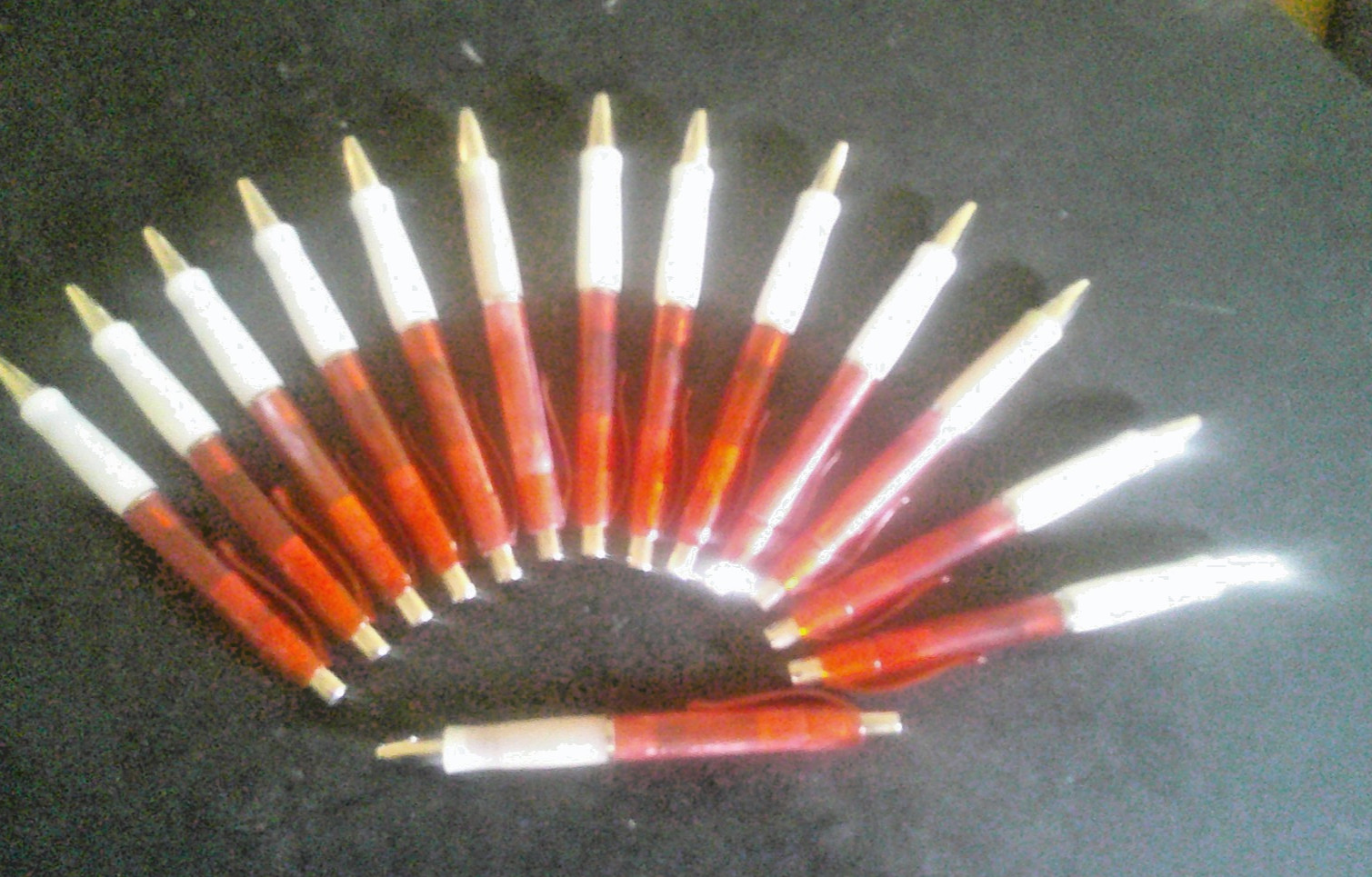 VTG 14 PUSH BUTTON PENS LOT 13 WRITE SUPERCLEAN AS SHOWN