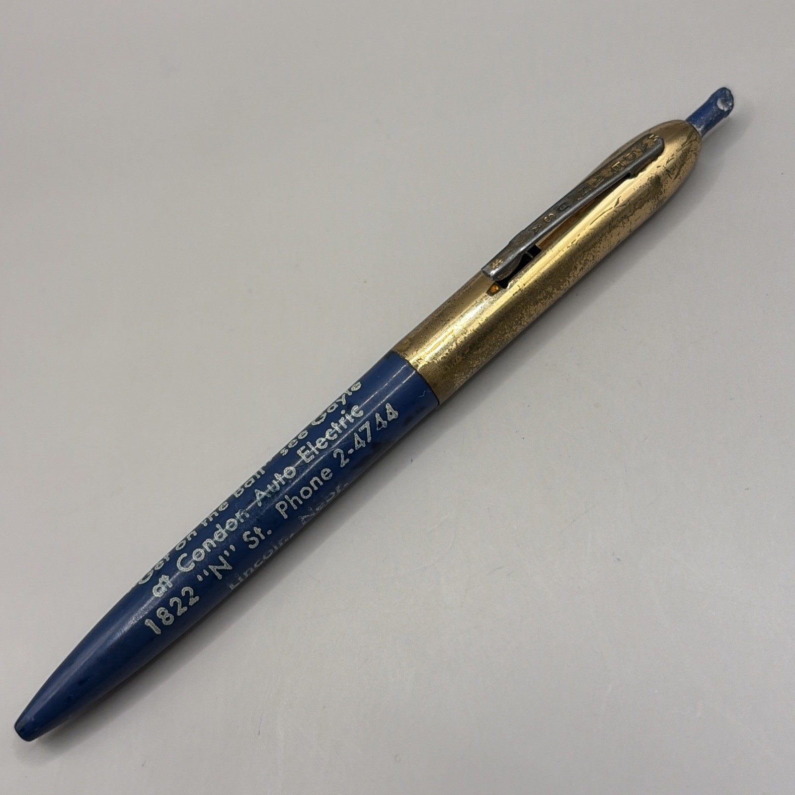 VTG c1950s Ballpoint Pen CONDON AUTO ELECTRIC Lincoln NE See Gayle…
