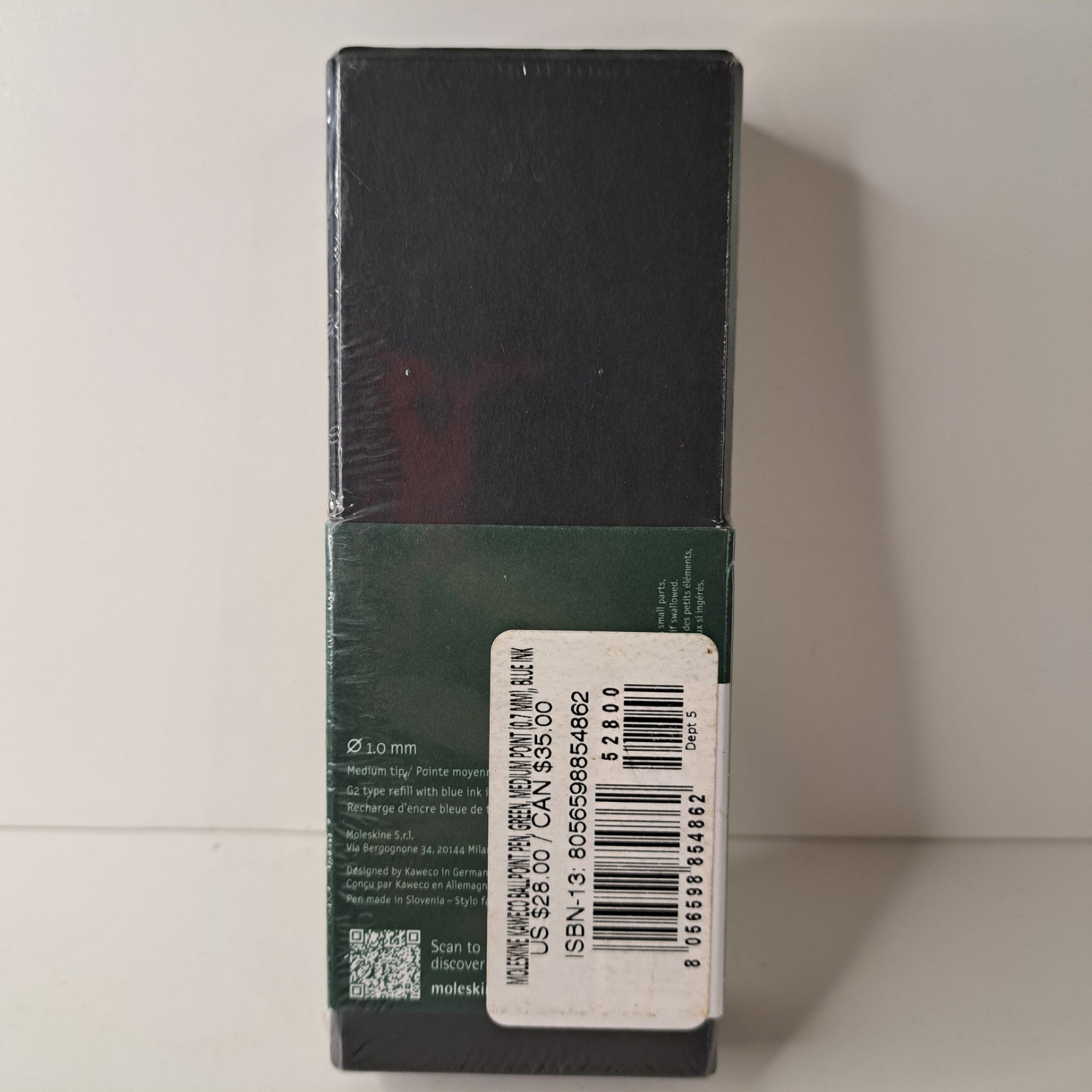 NEW Moleskine x Kaweco Ballpoint Pen, Green, Medium Point (1.0 MM), Blue Ink