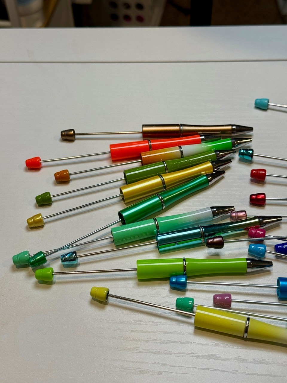26pcs beadable pens bulk solid color, ombre, metallic and more