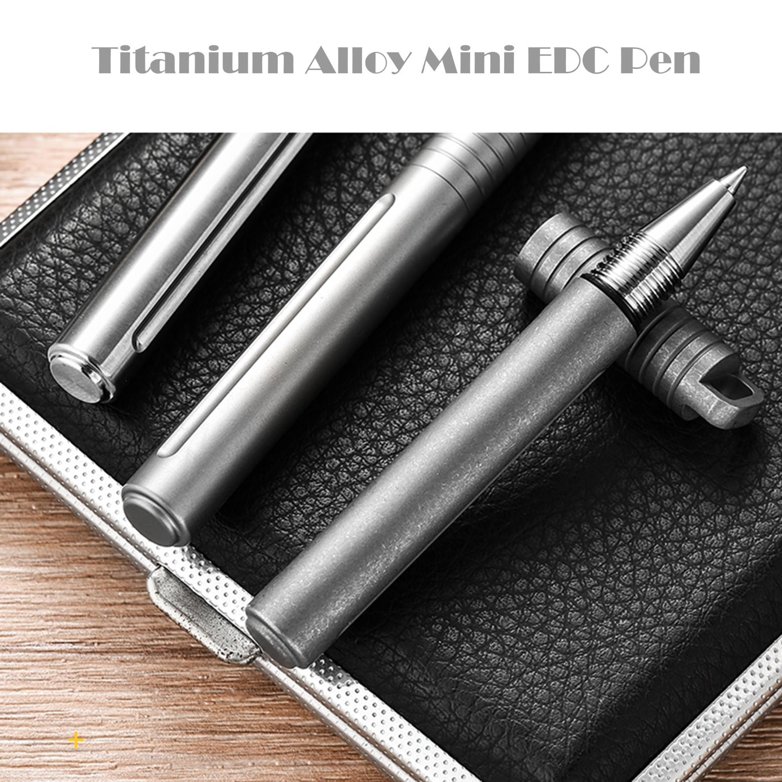 Compact Titanium Mini Ballpoint Pen 3.15″ Pocket Size for Everyday Carry, EDC