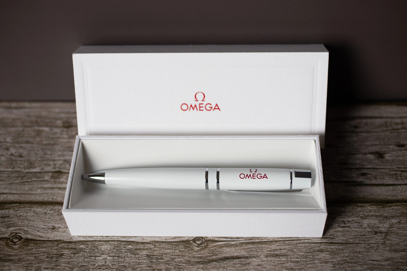 OMEGA White Silver Pen Official Timekeeper Collectible Branded Accessory