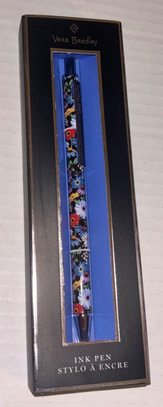 Vera Bradley Ball Point Pen, Black Ink, New In Box (You Choose)