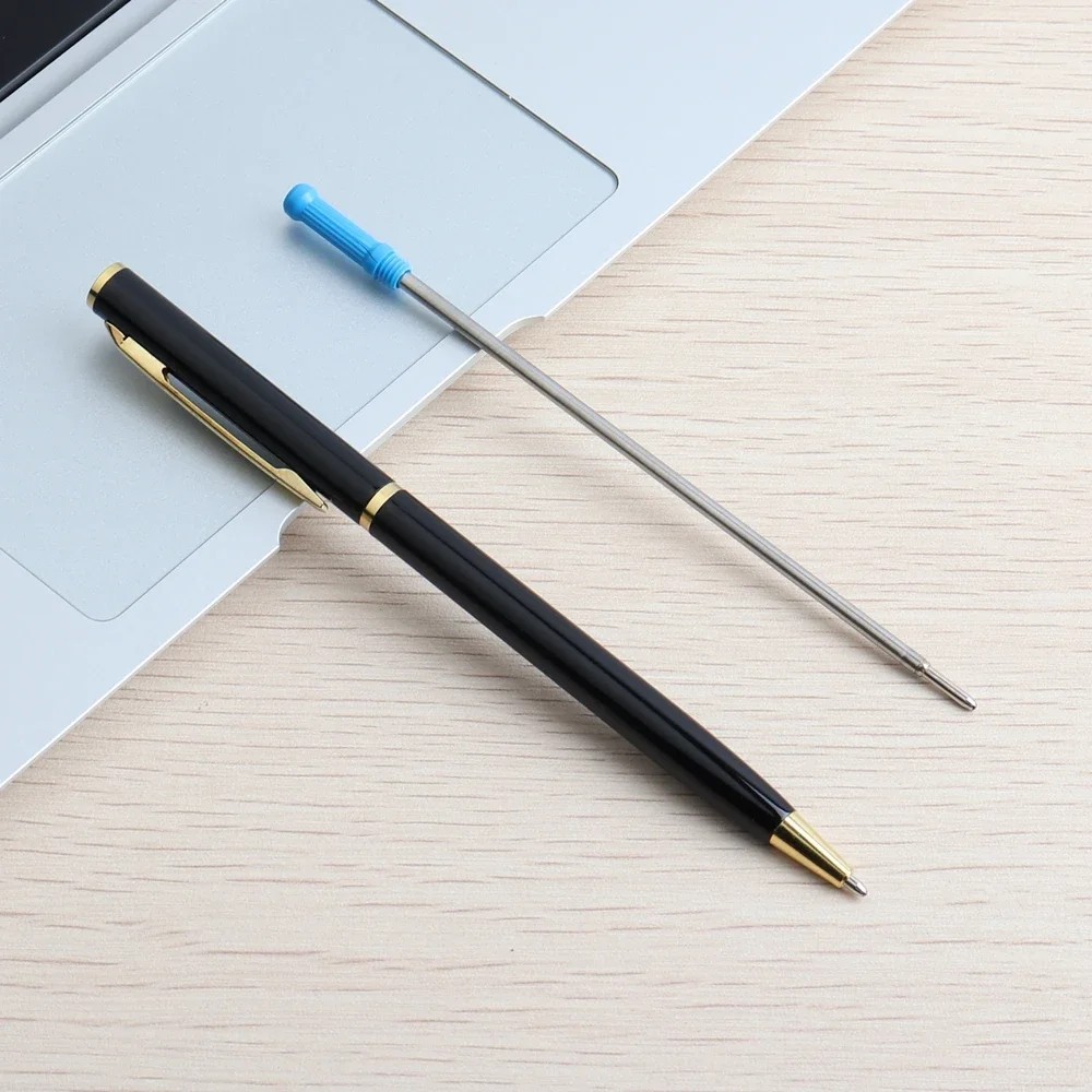 Stainless Steel Ballpoint Pen Ball Point Writing Pen Student Stationery Retro
