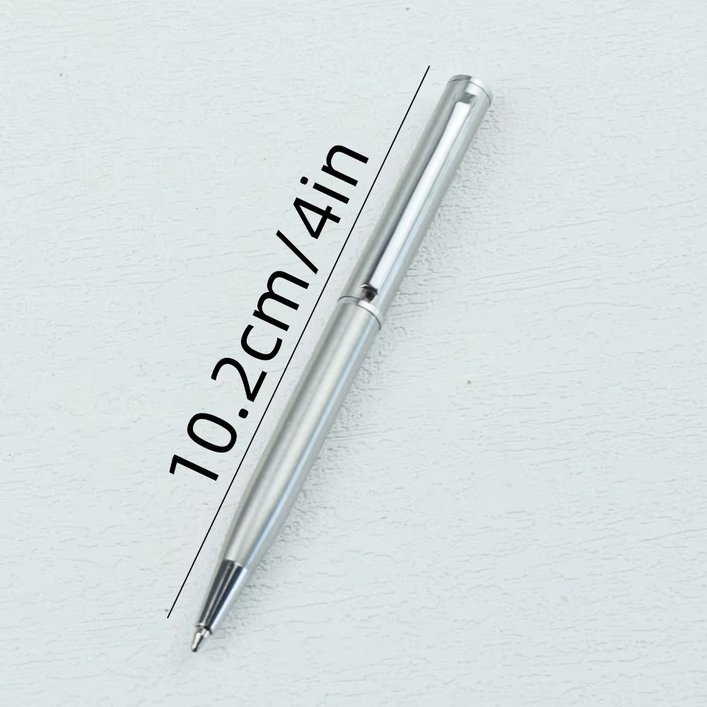 Mini Metal Twist-Activated Ballpoint Pen – Pocket-Sized 0.7mm Fine Black Ink