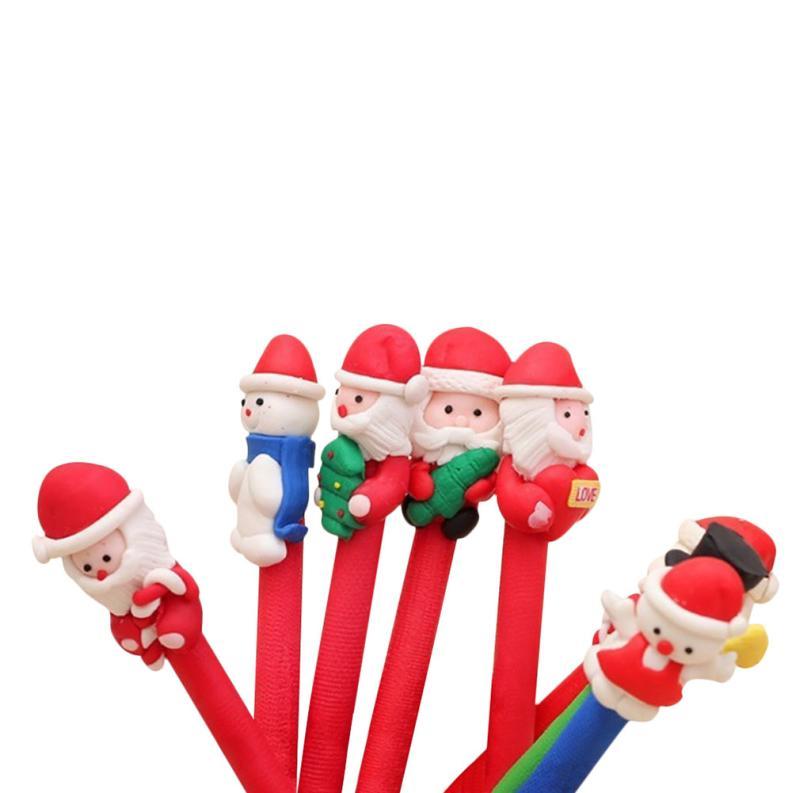 HOT Cartoon Christmas Santa Claus Ballpoint Pen School Supplies Kids Gift Random