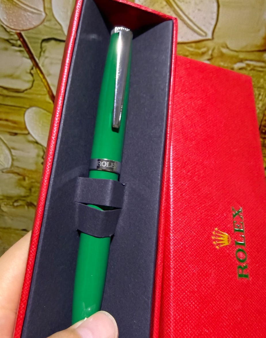 Rolex Emerald Green Twist Ballpoint Pen New with Box VIP Gift