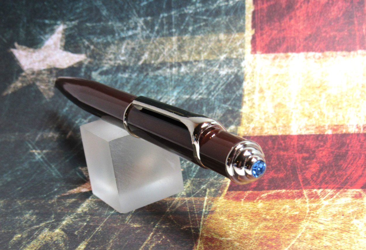 TERZETTI BLUE CROWN BALLPOINT PEN+ POUCH-HEAVY METAL -LTD EDITION