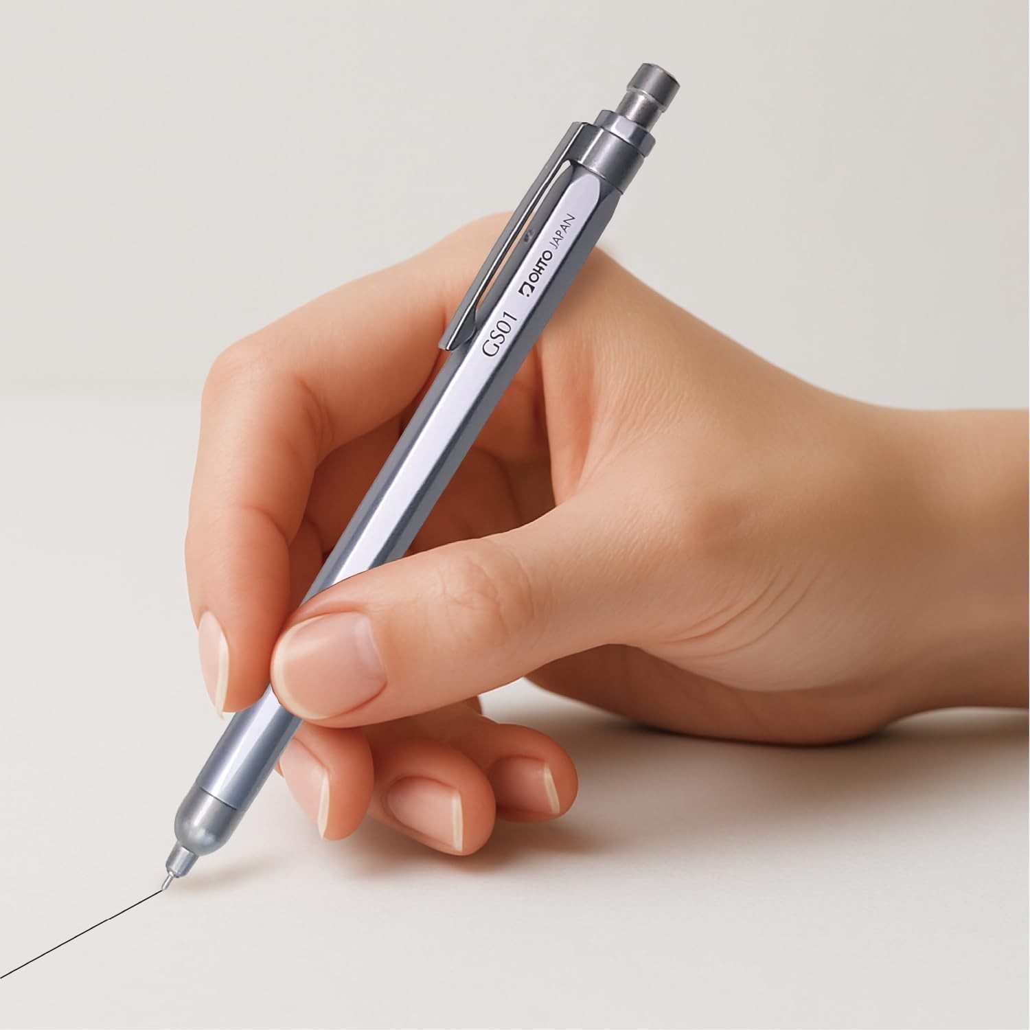 OHTO Roller Gel Ballpoint Pen GS01-G5 0.5mm Silver 【Direct from Japan】