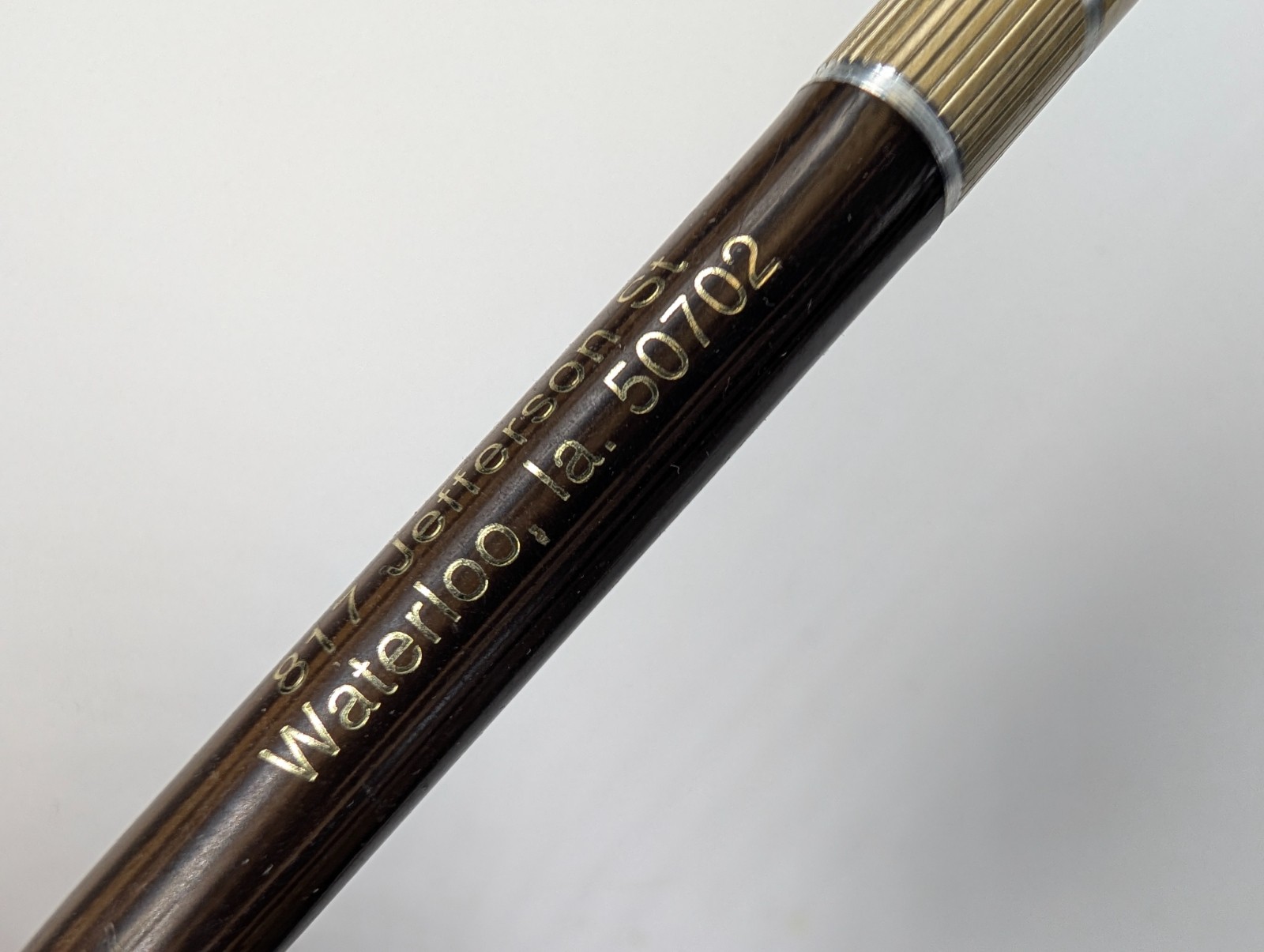 c1970s Waterloo IA MACHINE TOOL CORP Wood Grain Advertising Pen Industrial Gears