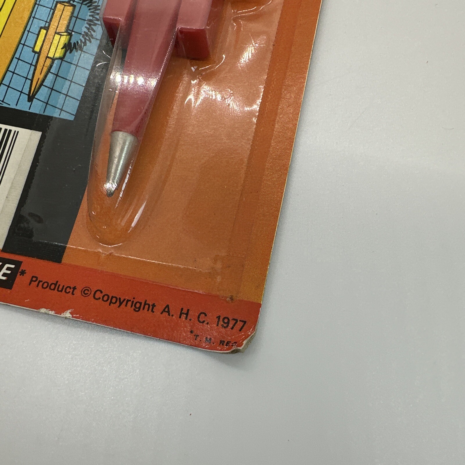 Fairgrove Write•There Handy Attachable Pen With Cord Telephone RED VTG 1977 NOS