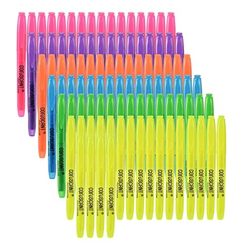 Highlighter – 100 pack color highlighter, color 1 Count (Pack of 100)