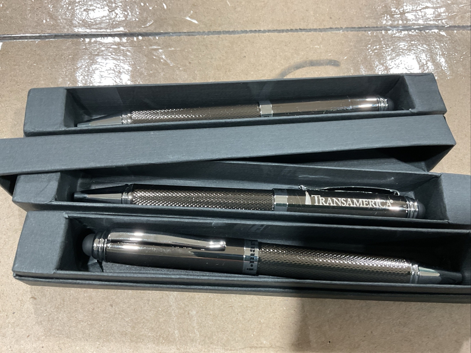 I Mark ball point pen New, Branded Transamerica Made In China Set Of 3