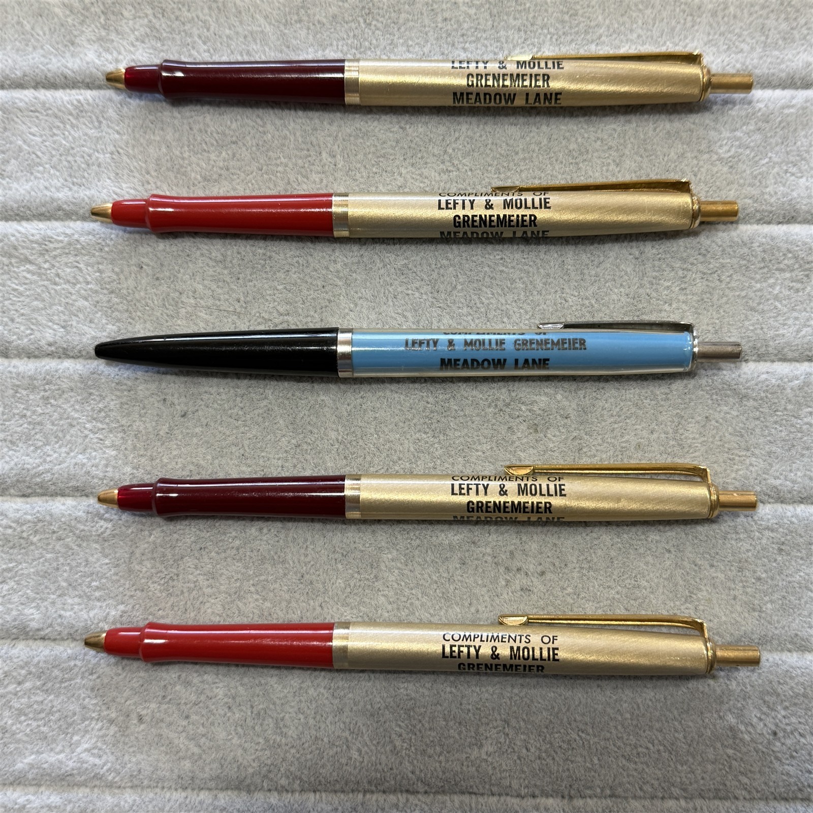 Lot of 5 Grenemeier Meadow Lane Shopping Center Lincoln Nebraska Ballpoint Pens