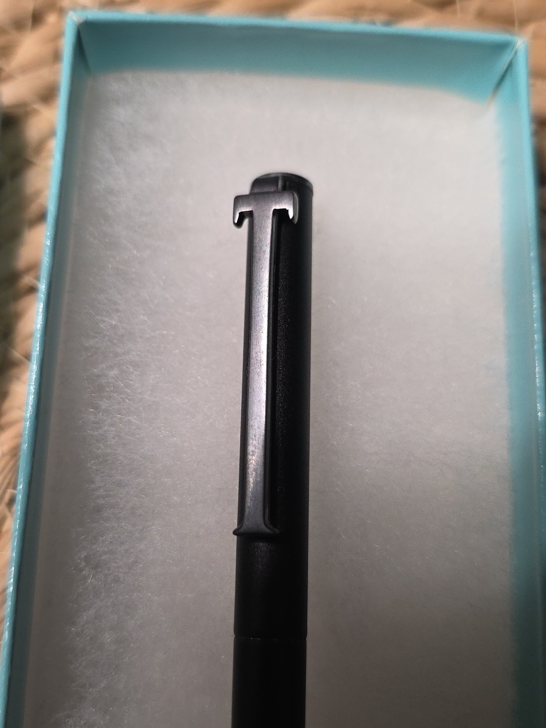Tiffany & Co. Pen T Clip Black Enamel Sterling Silver 925 Clip Replace Ink NIB