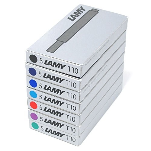 LAMY LT10 Cartridge Ink Cartridges in Black Blue Green Violet Red Turquoise and