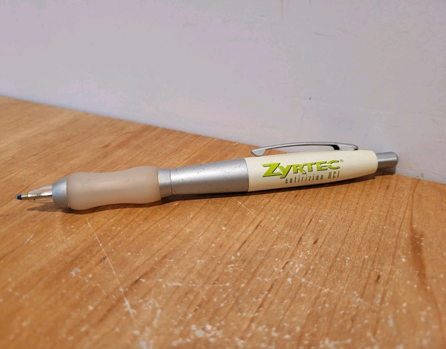 Pharmaceutical Advertising Writing Pen ZYRTEC Ergonomic Grip PREOWNED Works