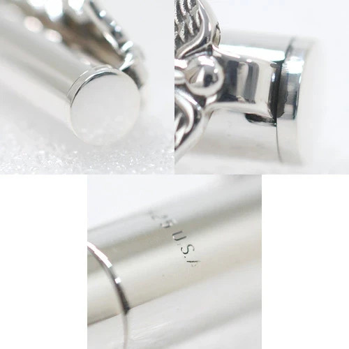 Tiffany & Co Caduceus Medical Ballpoint Pen Silver Blue Ink w/ Pouch