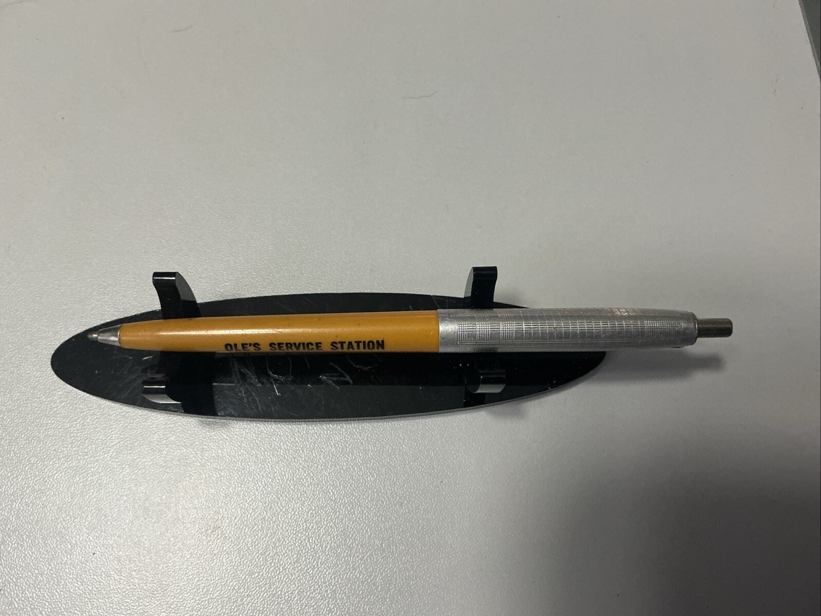 VTG ReadyRiter Ballpoint Pen – Ole’s Service Station & Grocery – X41