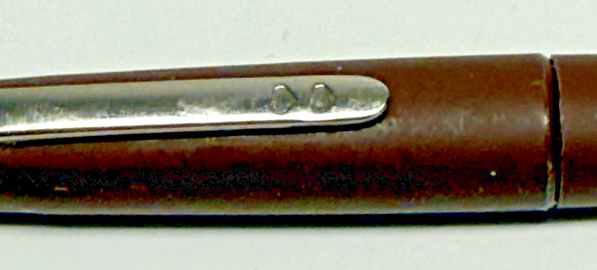 vtg Papermate Flair Felt tip Pen Brown Double Heart Mexico
