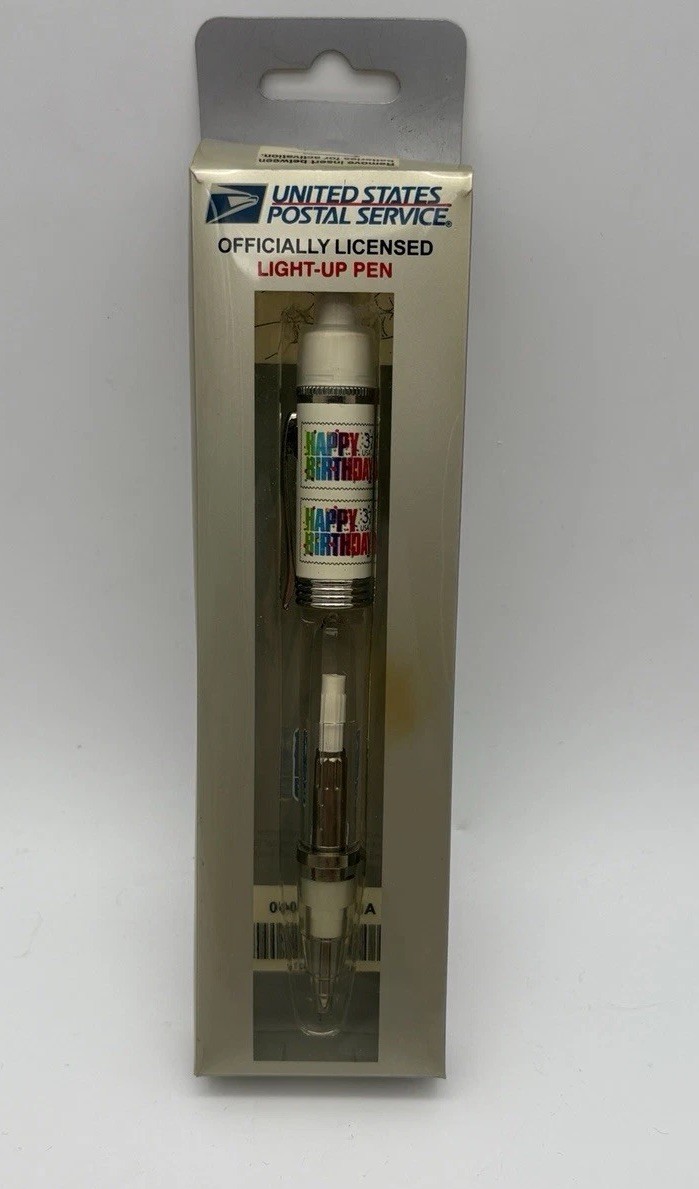 United States Postal Service Officially Licensed light-up pen-flag Stamp NIB New