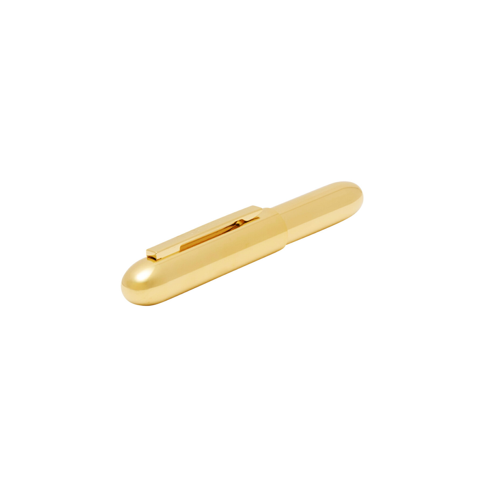 Penco Perfection Brass Ballpoint Pen Bullet Pocket Gold Solid Brass Japan New