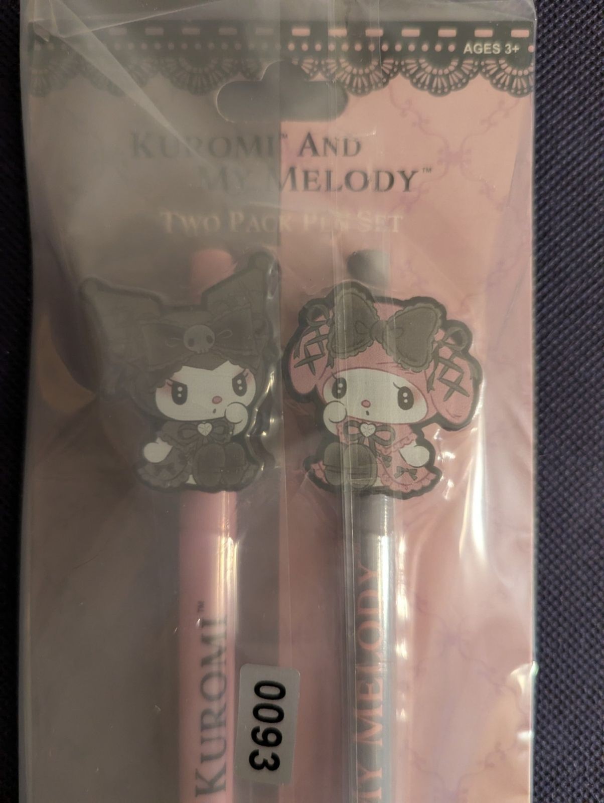 Sanrio My Melody and Kuromi Lolita Pen Set Kawaii Hello Kitty and Friends