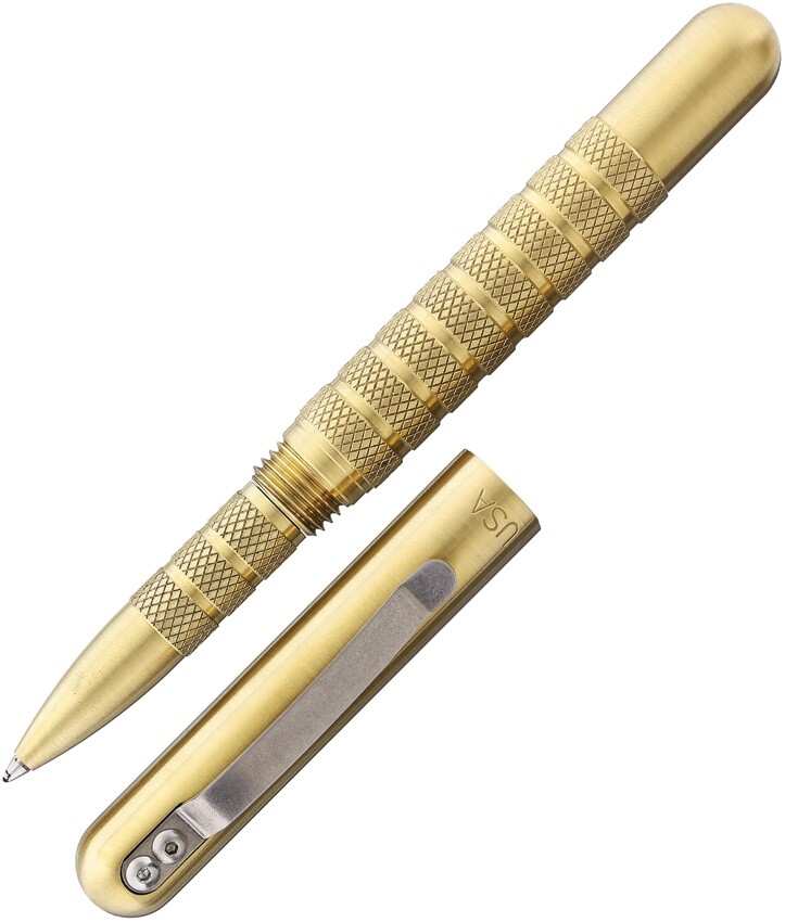 Maratac Embassy Pen Brass One Piece Construction Comes In Plastic Tube