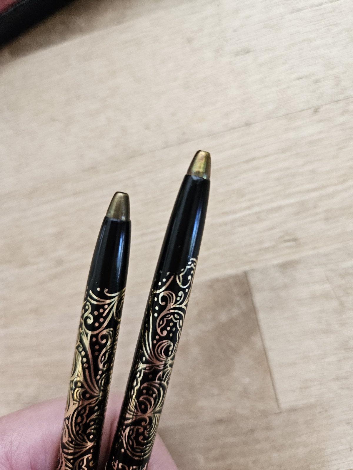 Arpege CHANEL No 5 Ballpoint Pen Set Vintage 14kt Gold Perfumed Writing Pens