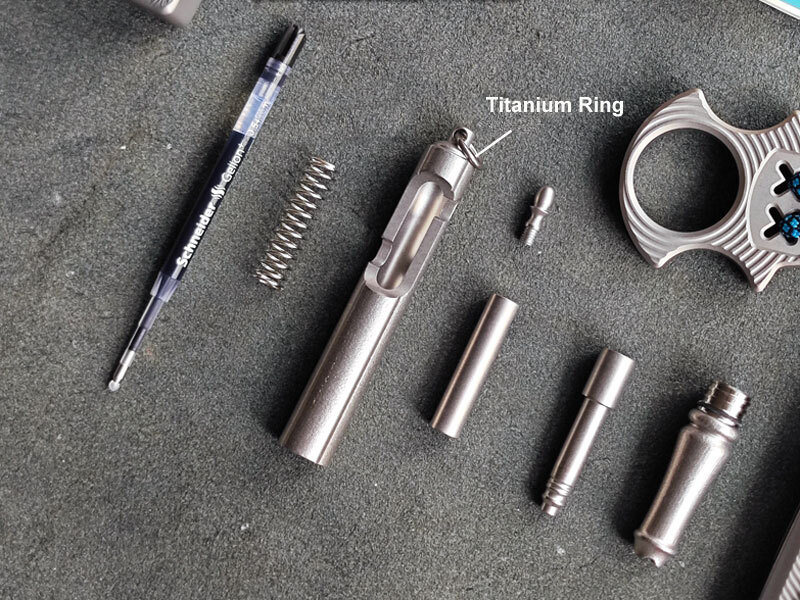 Titanium Alloy Ballpoint Pen Office Working Signature Pen Outdoor EDC Key chain