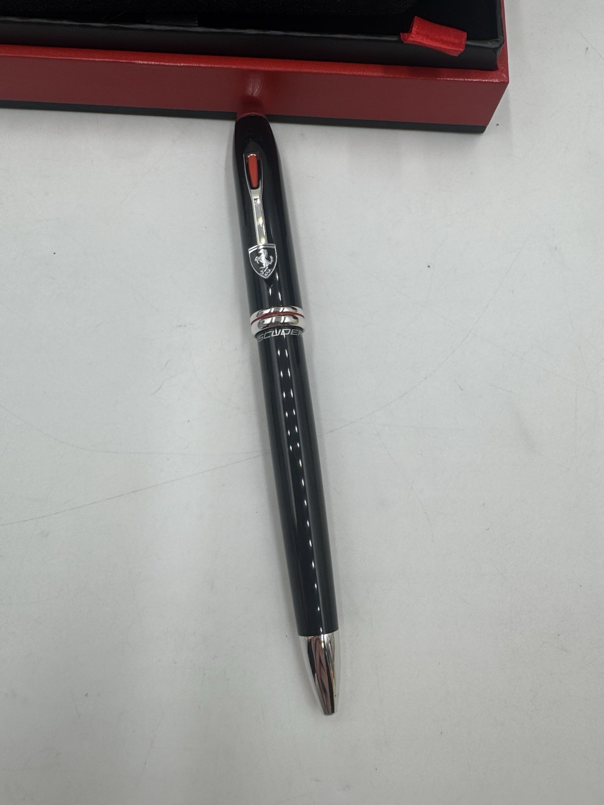 Cross Townsend Scuderia Ferrari Ball Point Pen FERRARI With Box Glossy Black