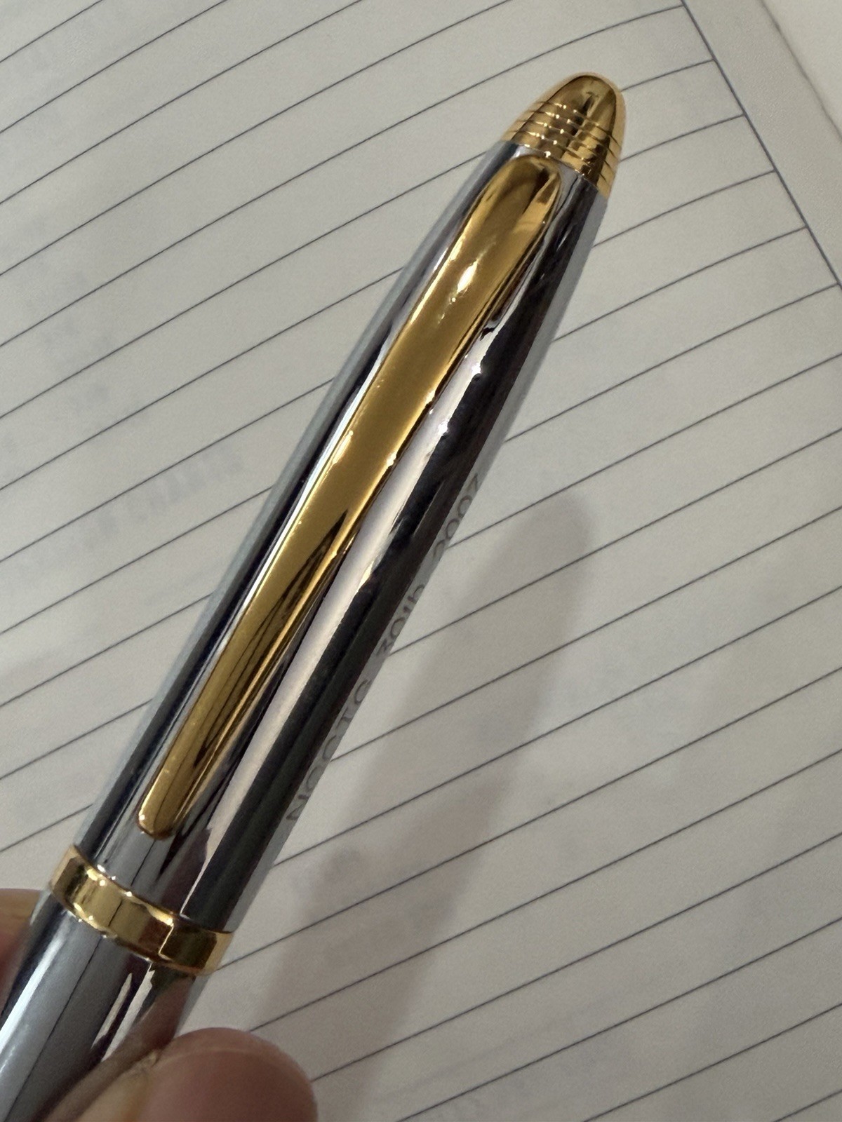 PENATIA LEXINGTON CHROME Gold BALLPOINT NCCTG 30th 2007 LOGO -writes -USA Seller