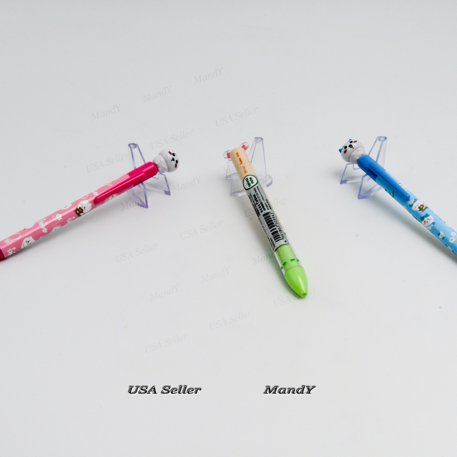 Chiikawa Ballpoint Pen Black Ink Color with Chiikawa Figure Set of 3: US Seller